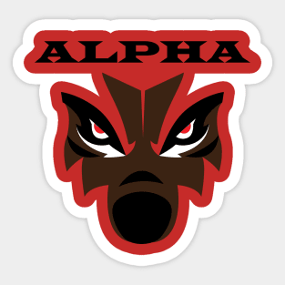 Alpha Wolf Sticker